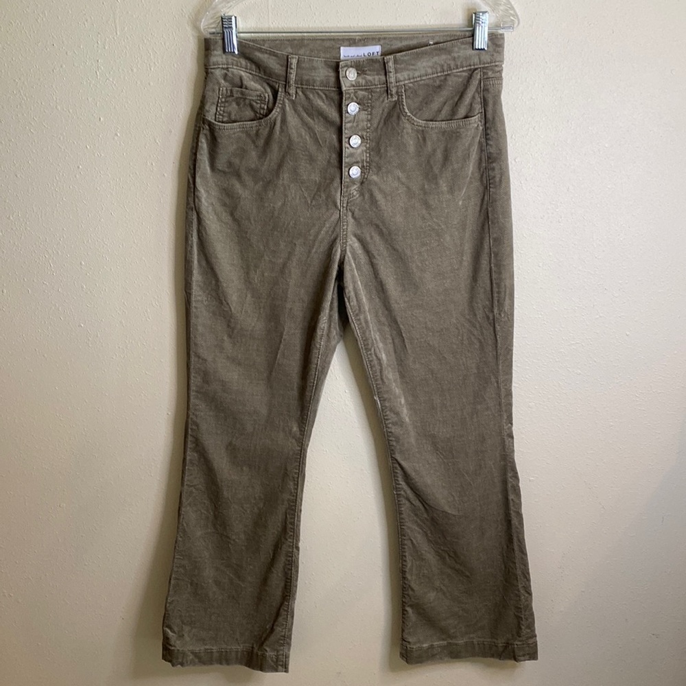 Ann Taylor Loft Velvet Button Fly Pants Sz 29/8
